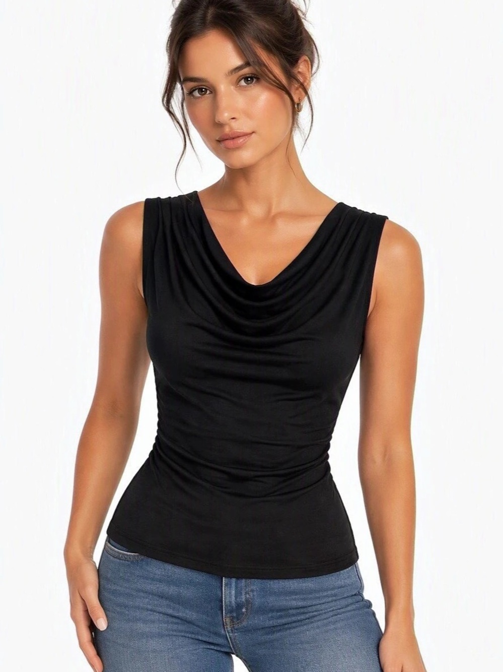 OGL Black Cowl Neck Tank Size Medium